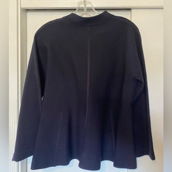 Cos Double Knit Zip Front Peplum Sweater - Picture 2 of 4